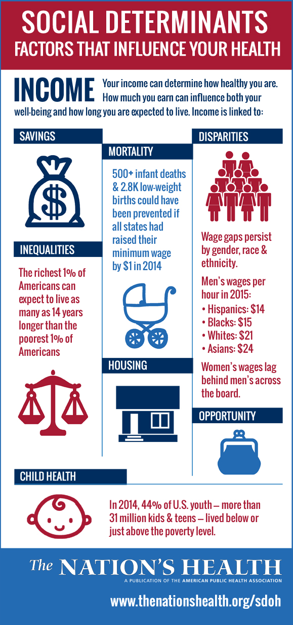 Income infographic social determinants of health